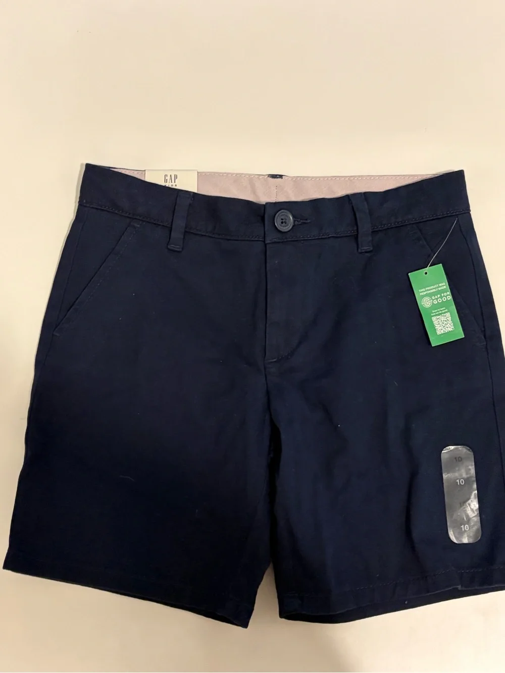 GAP Kid’s Navy Classic Chino Shorts girl’s size 10